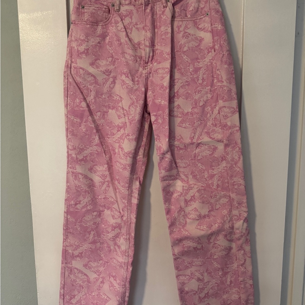 Pink Patterned Jeans